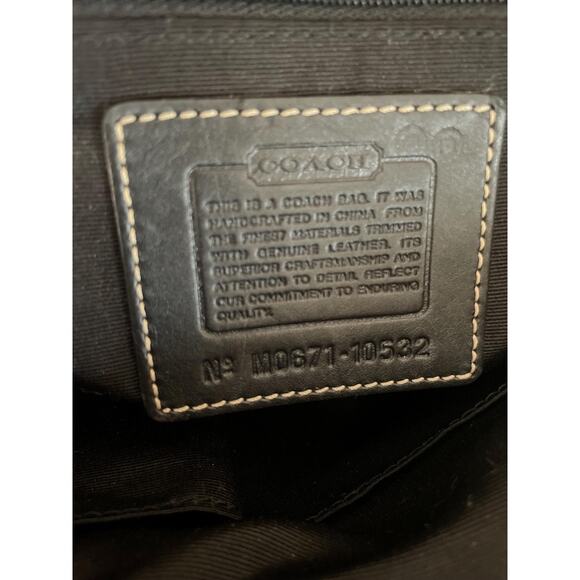 Coach Hampton black canvas leather shoulder bag Carryall 10532 - Picture 10 of 10